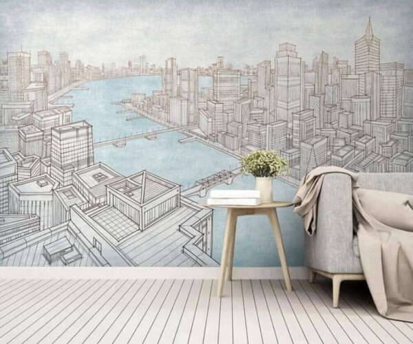 Disegno di una città Disegno di una città