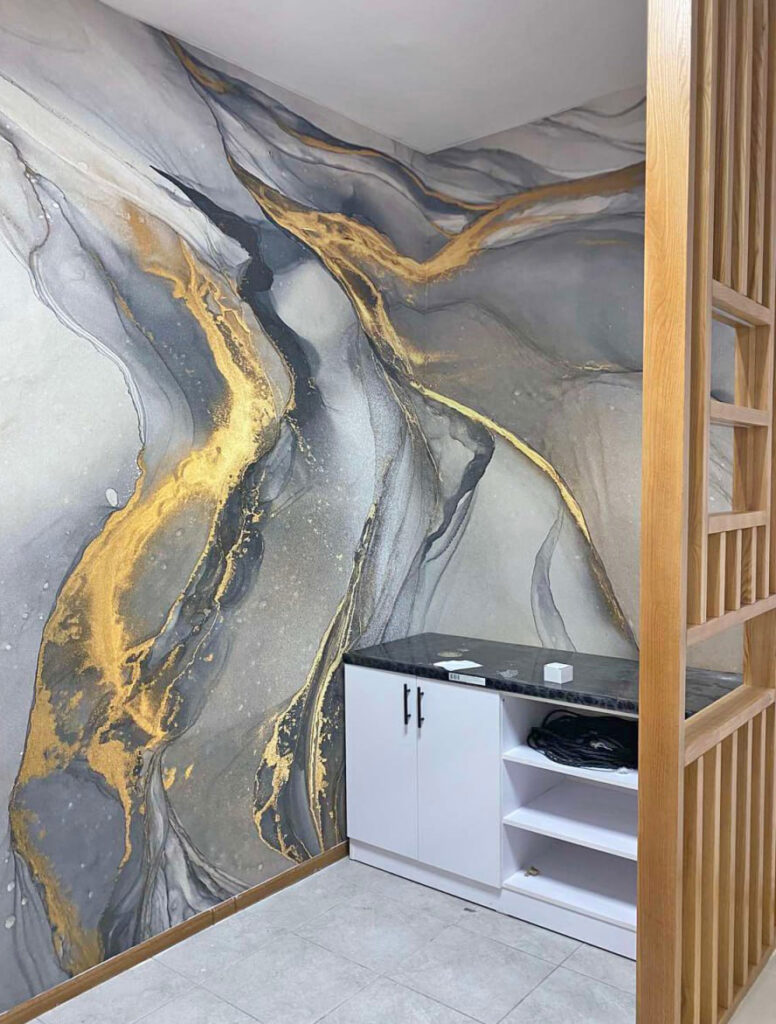 Elegant abstract art in muted tones