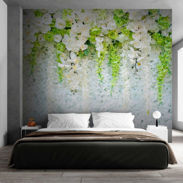 Parete di fiori e viti Parete di fiori e viti