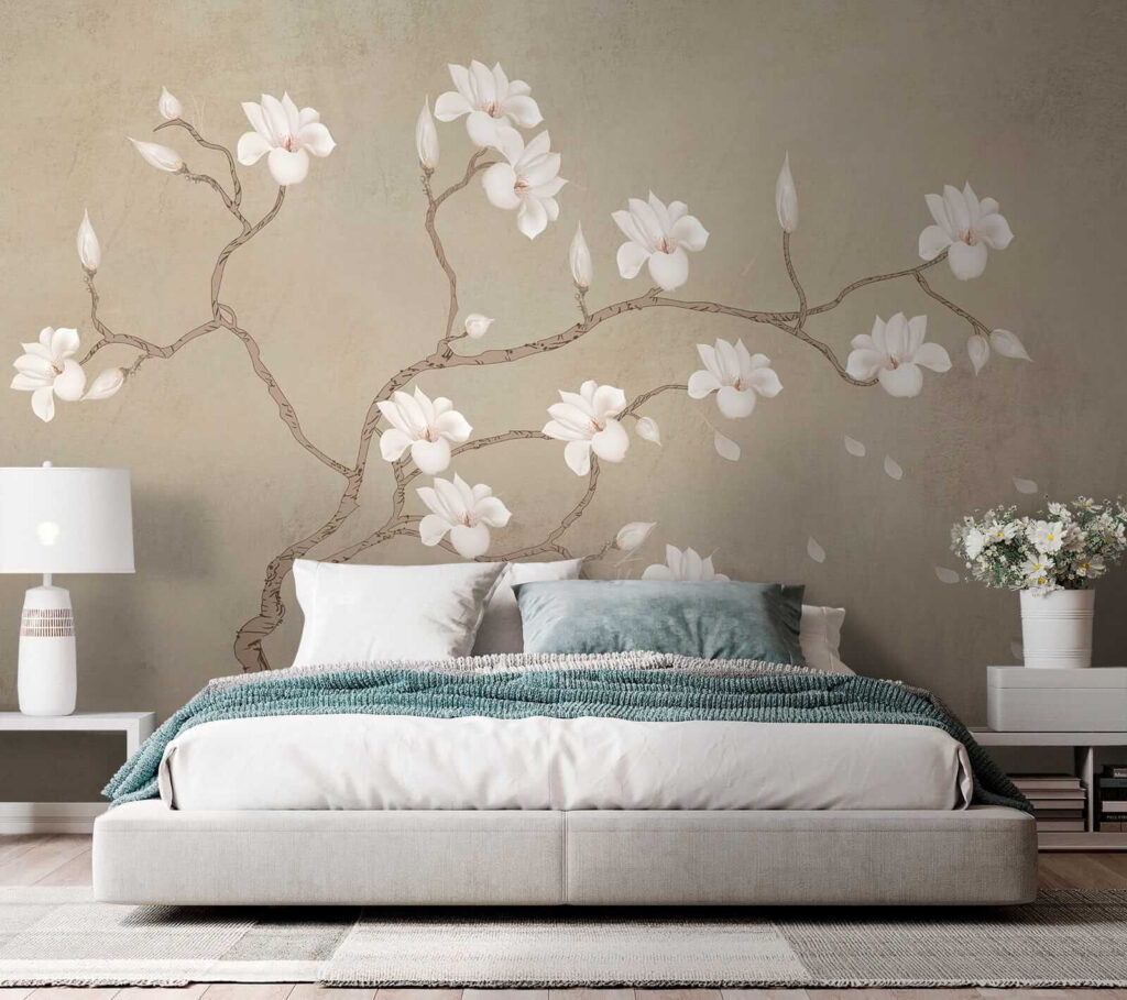 White flowers on a branch