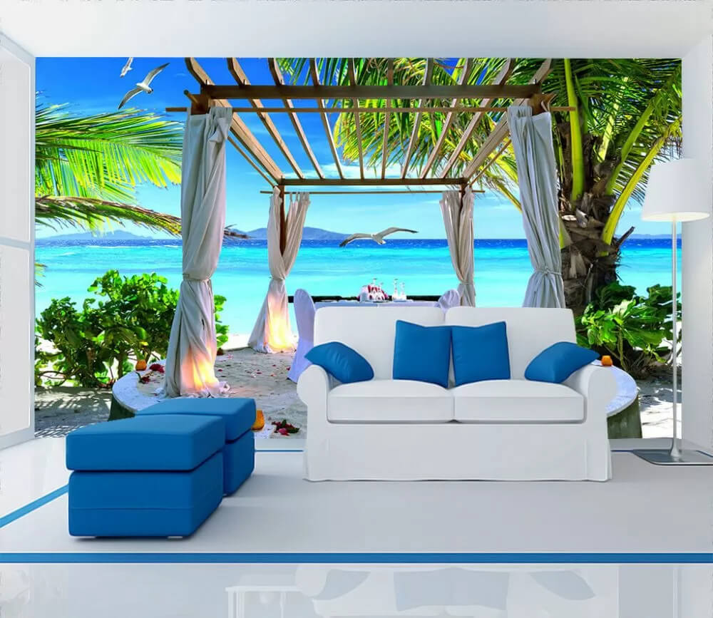 u13799pig6m - Tavolo allestito su una spiaggia - tegory