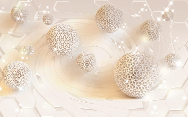 Palline bianche con fori Palline bianche con fori