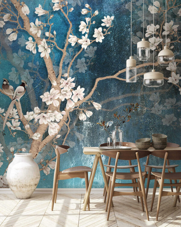 SYGALLERIER Quadro Floreale Moderno Su Tela – Dipinto Astratto Con Fiori Bianchi, 75x100 Cm