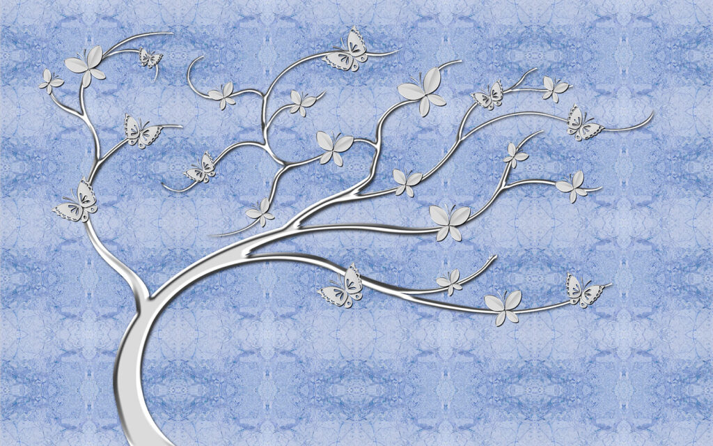 Albero con farfalle Albero con farfalle