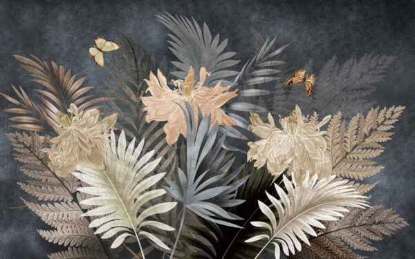 Eleganti fioriture e delicate farfalle. Eleganti fioriture e delicate farfalle.