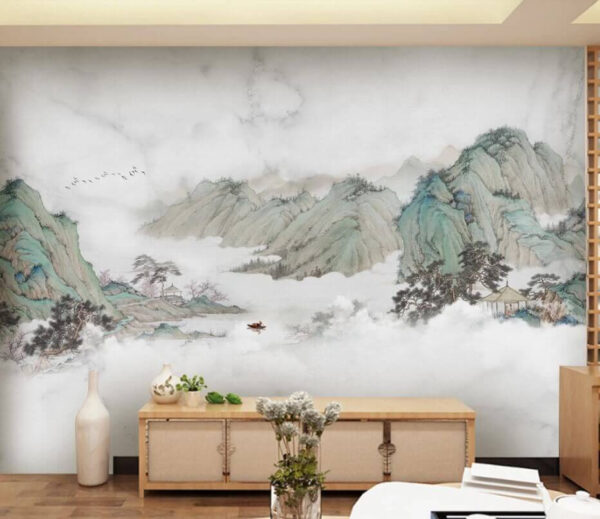 Pittura di montagne e alberi Pittura di montagne e alberi