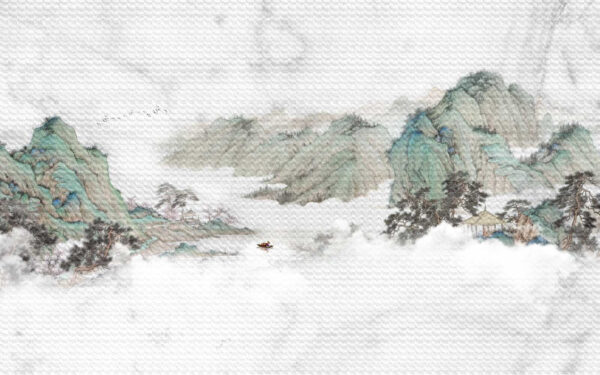 Pittura di montagne e alberi Pittura di montagne e alberi