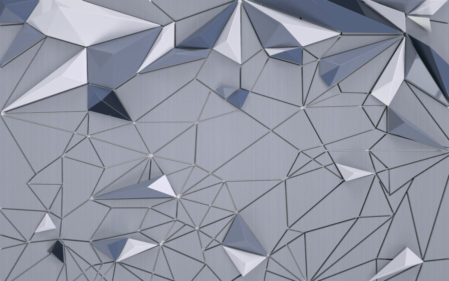 Forme triangolari bianche e blu