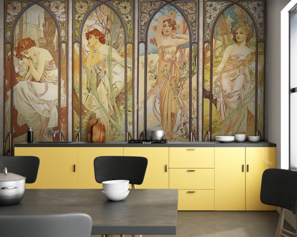 Gruppo di donne in stile art nouveau Gruppo di donne in stile art nouveau