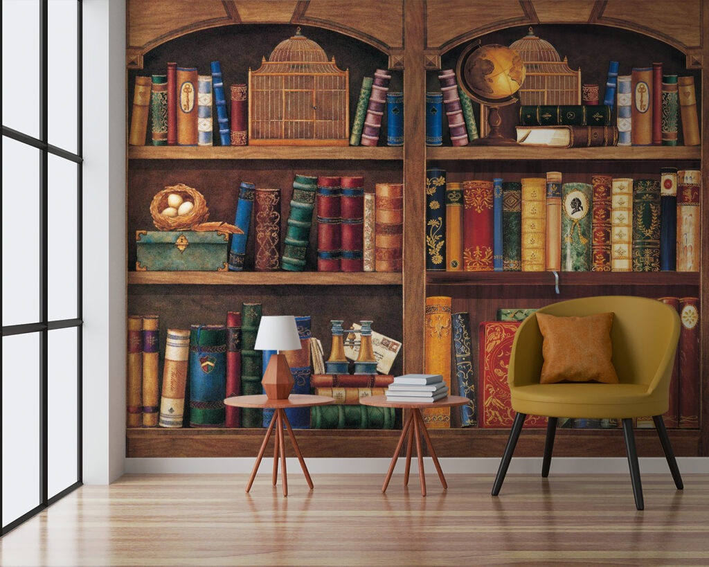 Bookshelf full of books