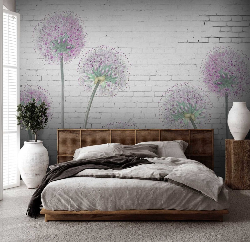 Painting of purple flowers