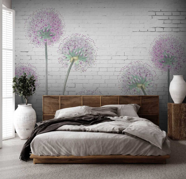 Painting of purple flowers