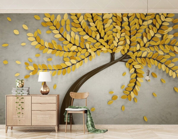 Albero con foglie gialle Albero con foglie gialle
