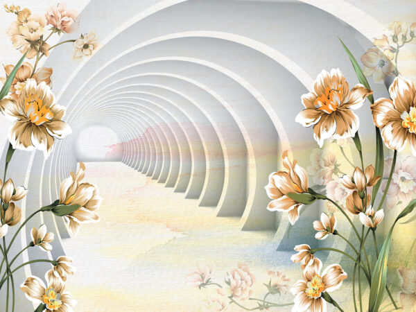 Carta da parati con fiori e tunnel u04401p 600x450 - Carta da parati con fiori e tunnel