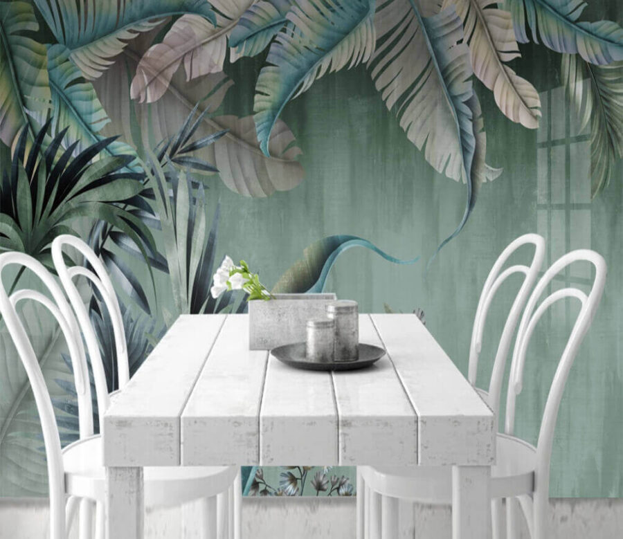 Foglie tropicali dalle tonalità tenui