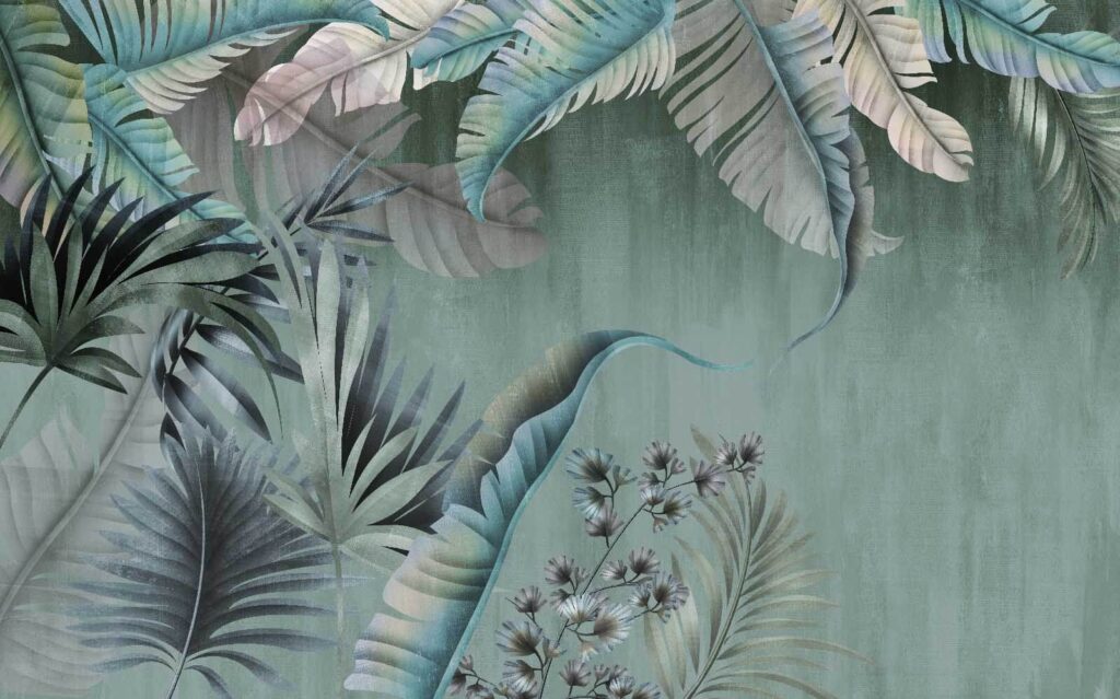 Foglie tropicali dalle tonalità tenui Foglie tropicali dalle tonalità tenui