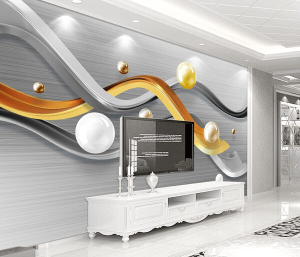 Curve metalliche con sfere fluttuanti. Curve metalliche con sfere fluttuanti.