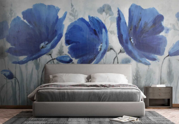 Pittura di fiori blu Pittura di fiori blu