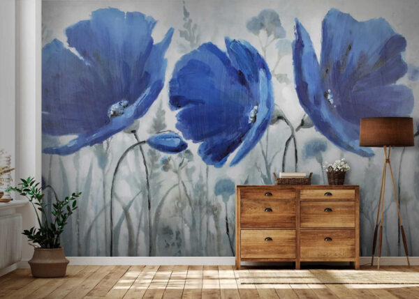 Pittura di fiori blu Pittura di fiori blu