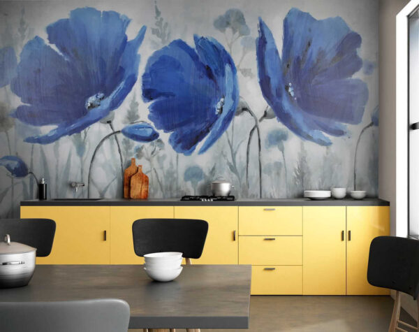 Pittura di fiori blu Pittura di fiori blu