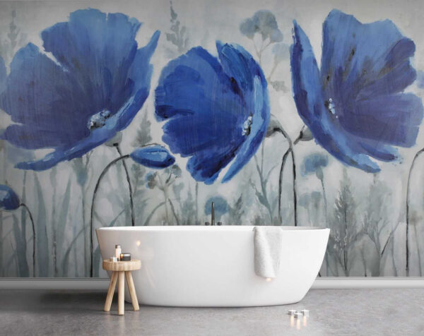 Pittura di fiori blu Pittura di fiori blu