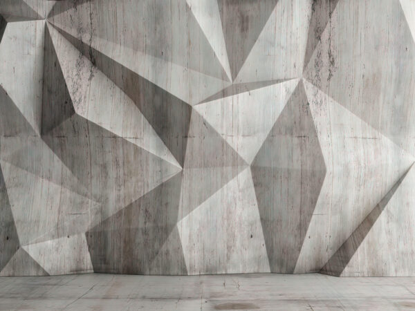 Un muro di cemento con un motivo triangolare Un muro di cemento con un motivo triangolare