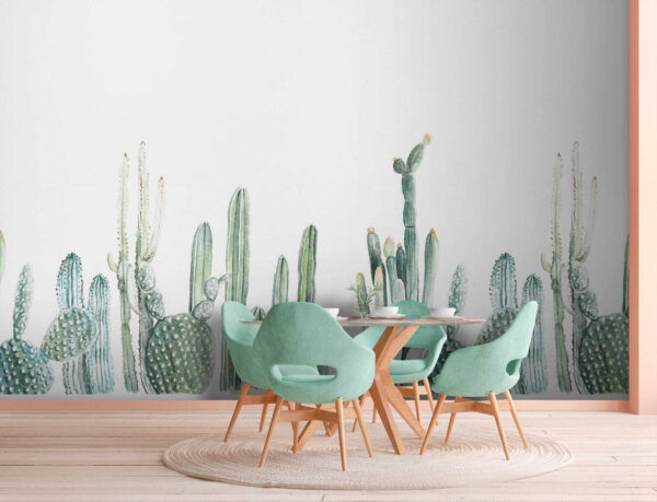 Gruppo di cactus su sfondo bianco Gruppo di cactus su sfondo bianco