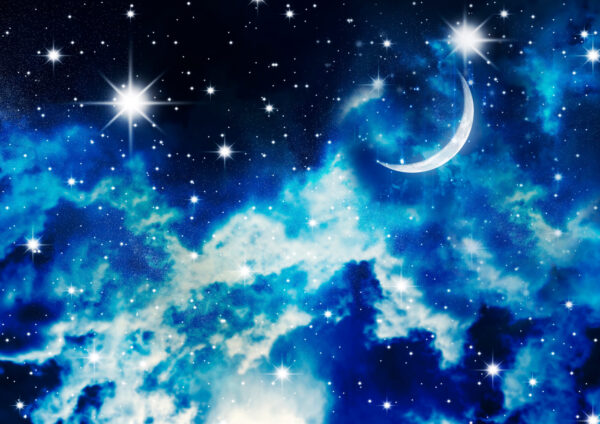Luna e stelle nel cielo Luna e stelle nel cielo