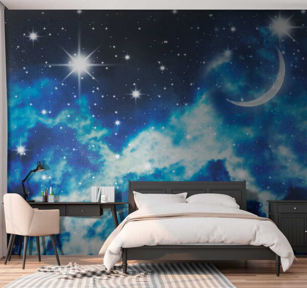 Luna e stelle nel cielo Luna e stelle nel cielo