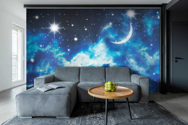 Luna e stelle nel cielo Luna e stelle nel cielo