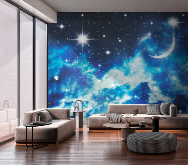 Luna e stelle nel cielo Luna e stelle nel cielo