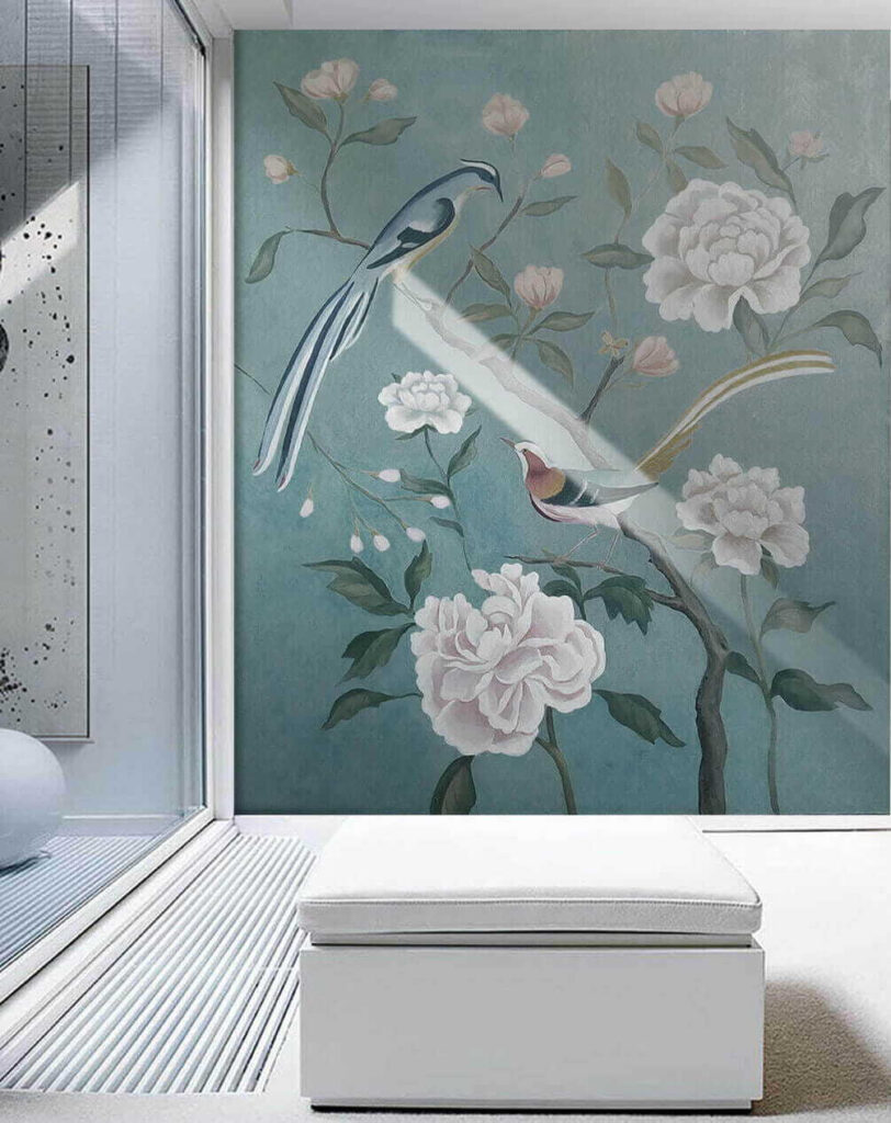 u14296pih1 812x1024 - Pittura di uccelli su un ramo con fiori - tegory