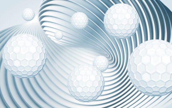 Palline bianche a spirale Palline bianche a spirale
