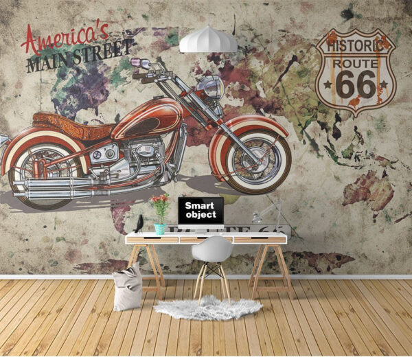 La moto su una mappa La moto su una mappa