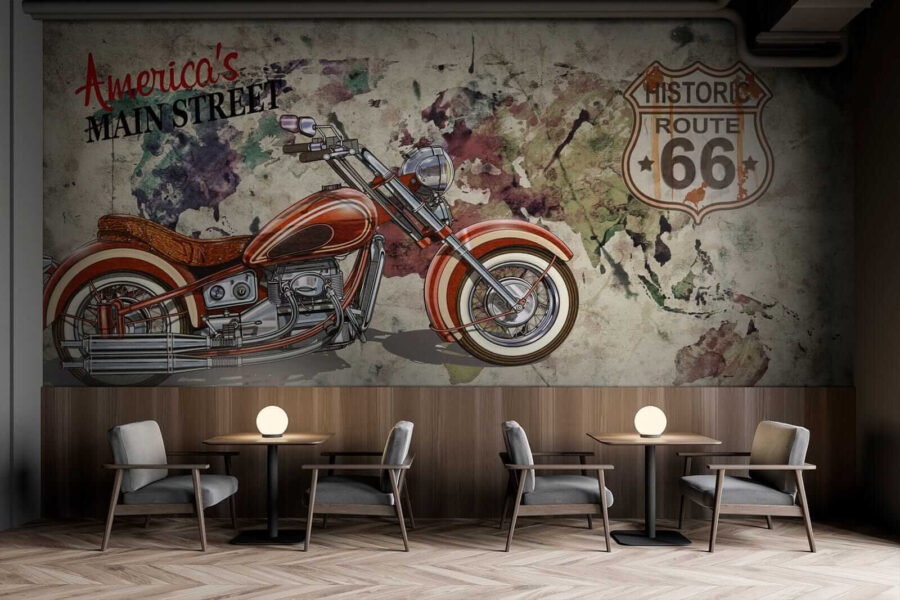 La moto su una mappa