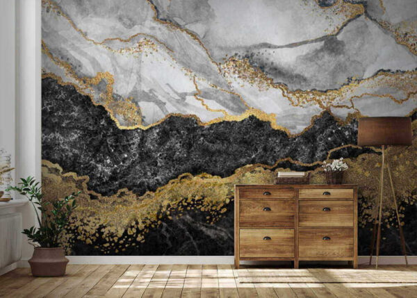 Eleganza del marmo con accenti scintillanti Eleganza del marmo con accenti scintillanti