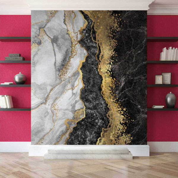 Eleganza del marmo con accenti scintillanti Eleganza del marmo con accenti scintillanti