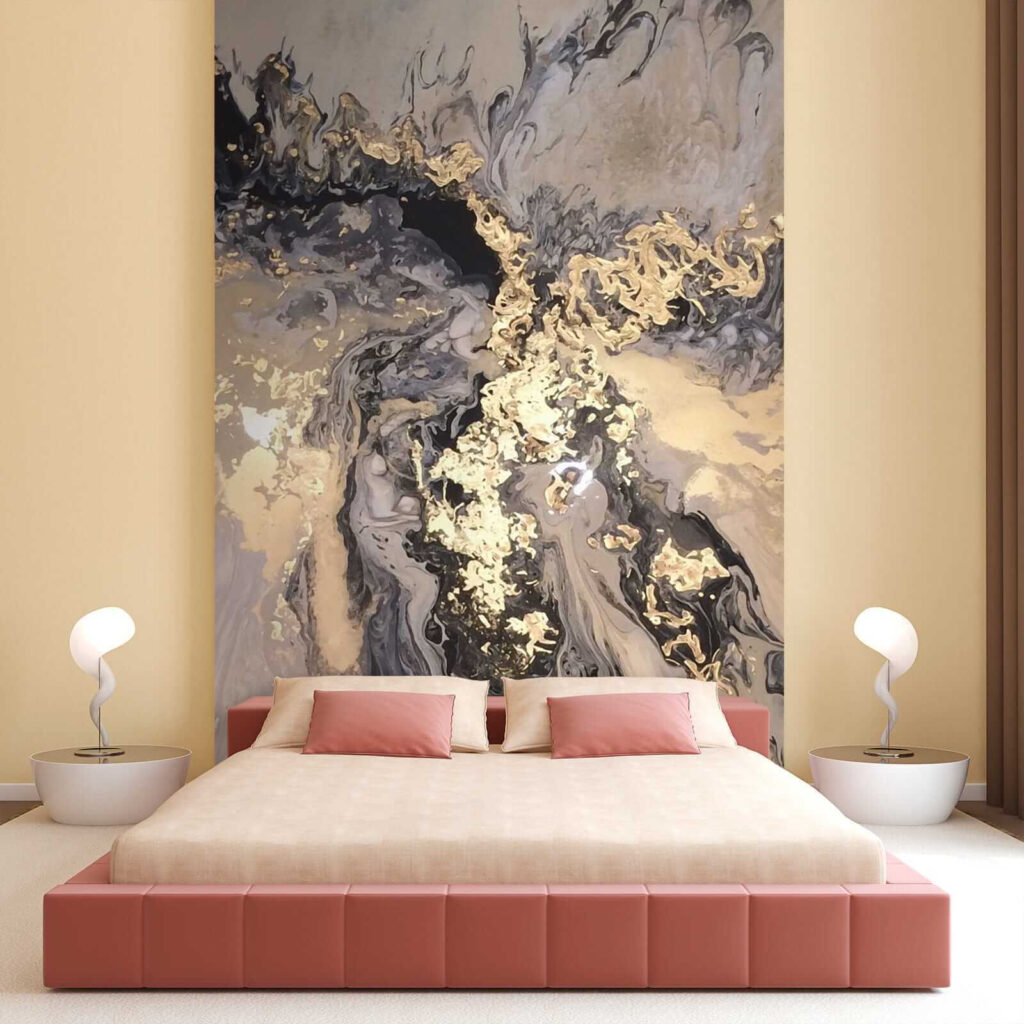 Ethereal swirls in metallic hues