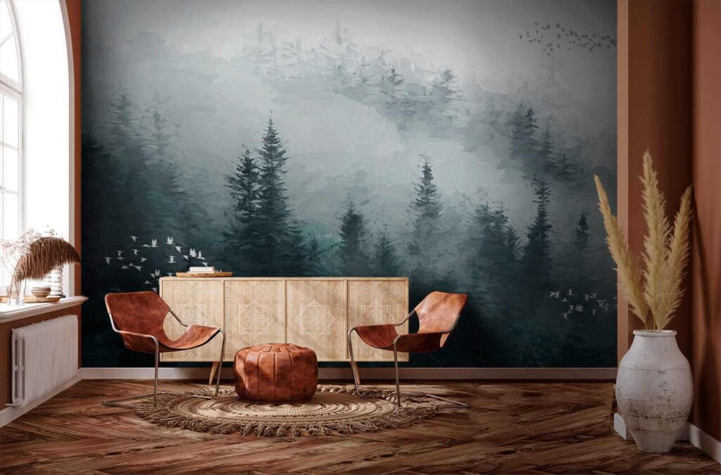 u23921pih1 1024x675 - Foresta nebbiosa con uccelli in volo - tegory