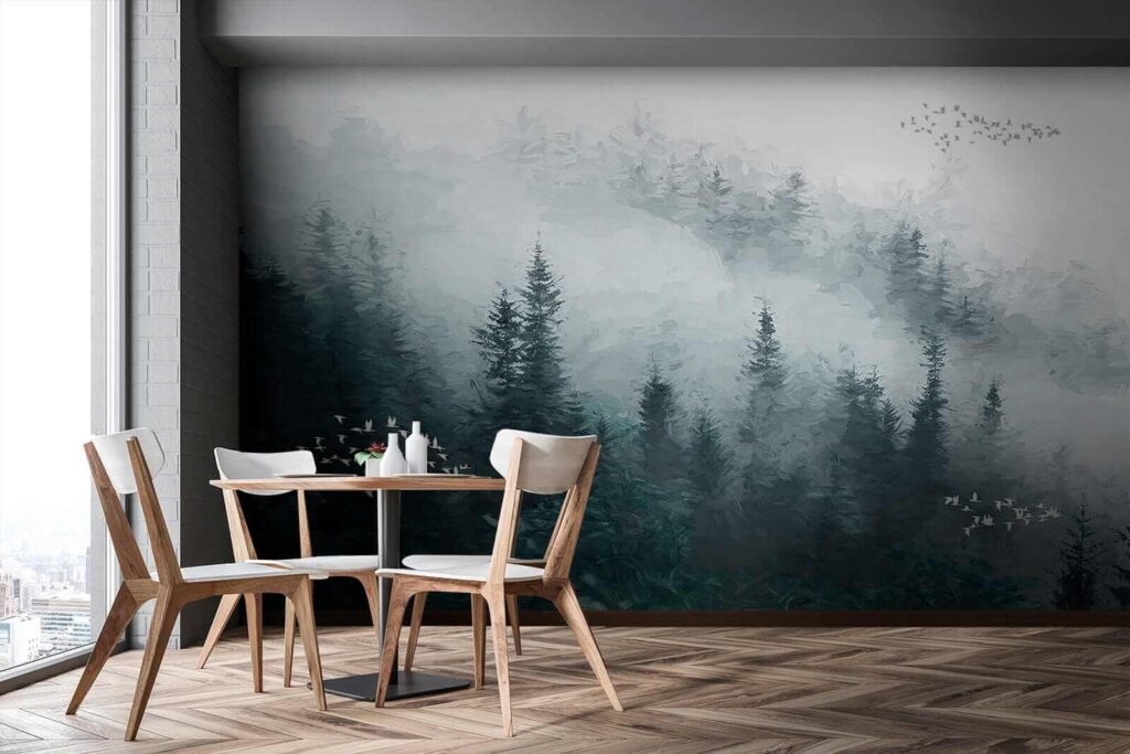 u23921pik2 1024x683 - Foresta nebbiosa con uccelli in volo - tegory