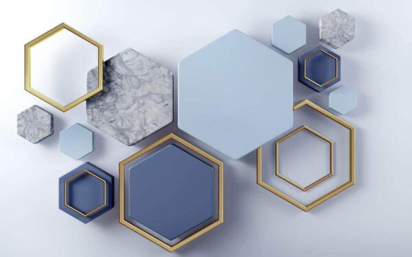 Forme geometriche dinamiche in mostra. Forme geometriche dinamiche in mostra.