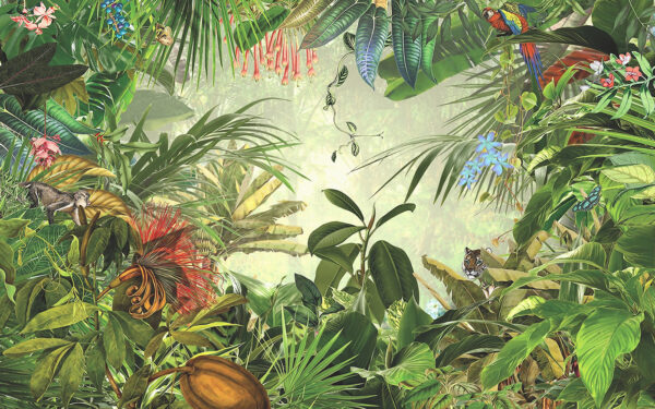 Pittura di una foresta tropicale Pittura di una foresta tropicale