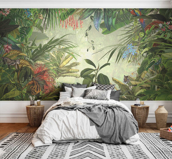 Pittura di una foresta tropicale Pittura di una foresta tropicale