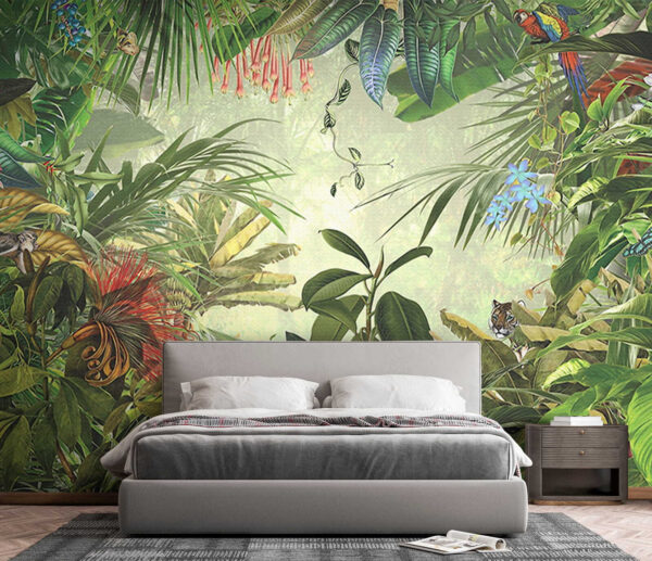 Pittura di una foresta tropicale Pittura di una foresta tropicale