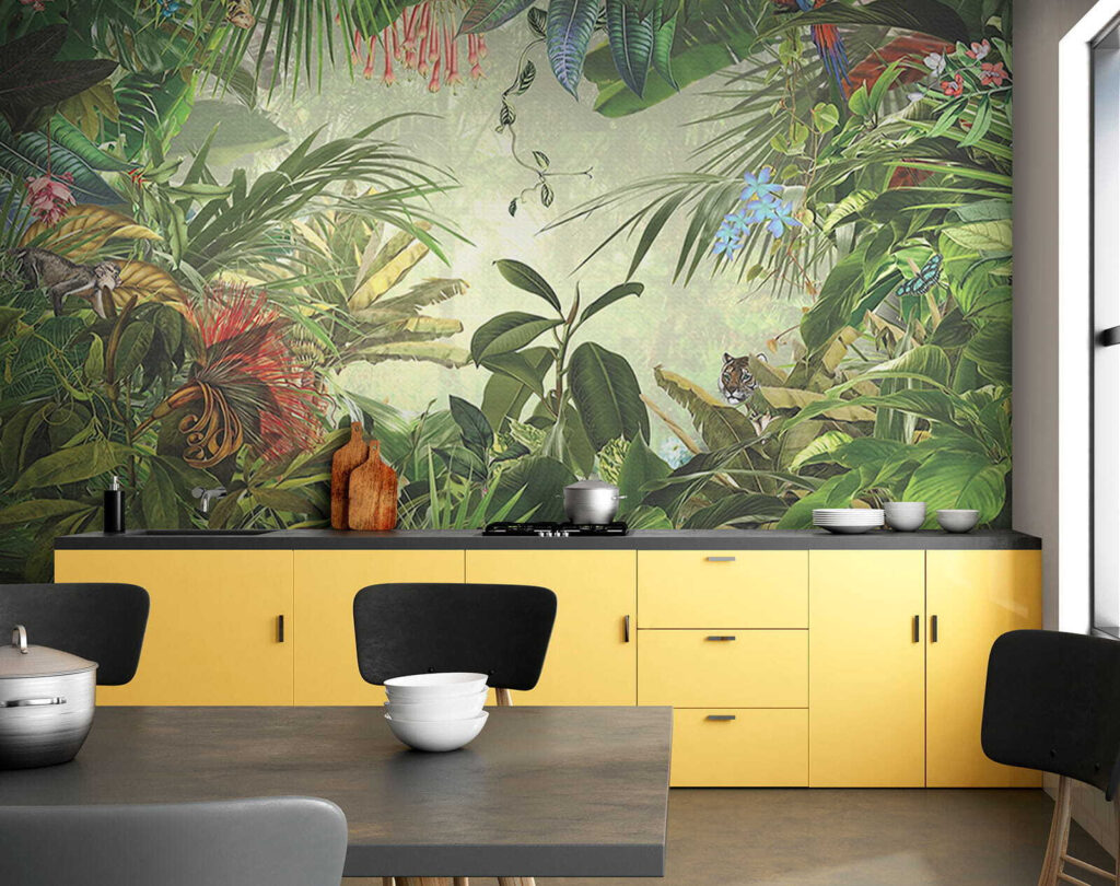 Painting of a tropical forest