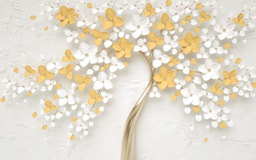 Albero floreale con fiori delicati Albero floreale con fiori delicati