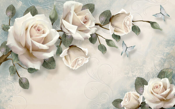 Rose delicate con morbide farfalle u31353p 600x375 - Rose delicate con morbide farfalle