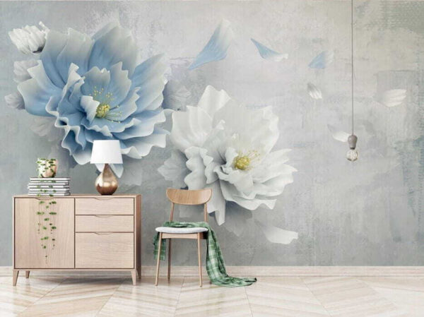 Fiori bianchi e blu Fiori bianchi e blu