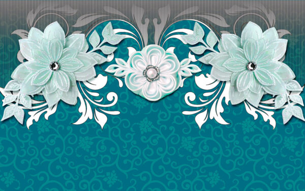 Design floreale blu e bianco Design floreale blu e bianco