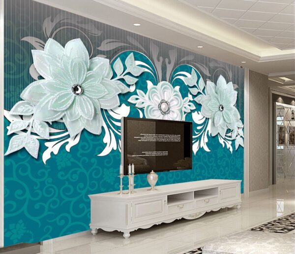 Design floreale blu e bianco Design floreale blu e bianco